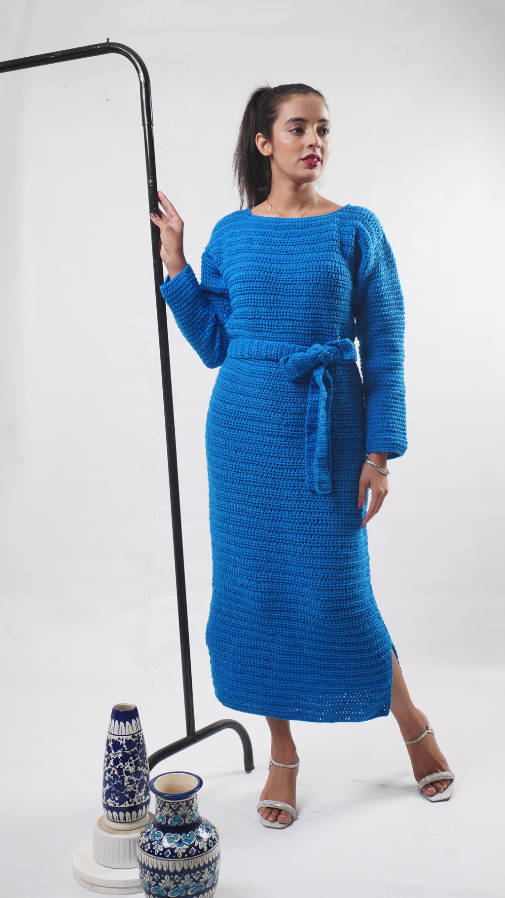 Azure Tie Knit Dress