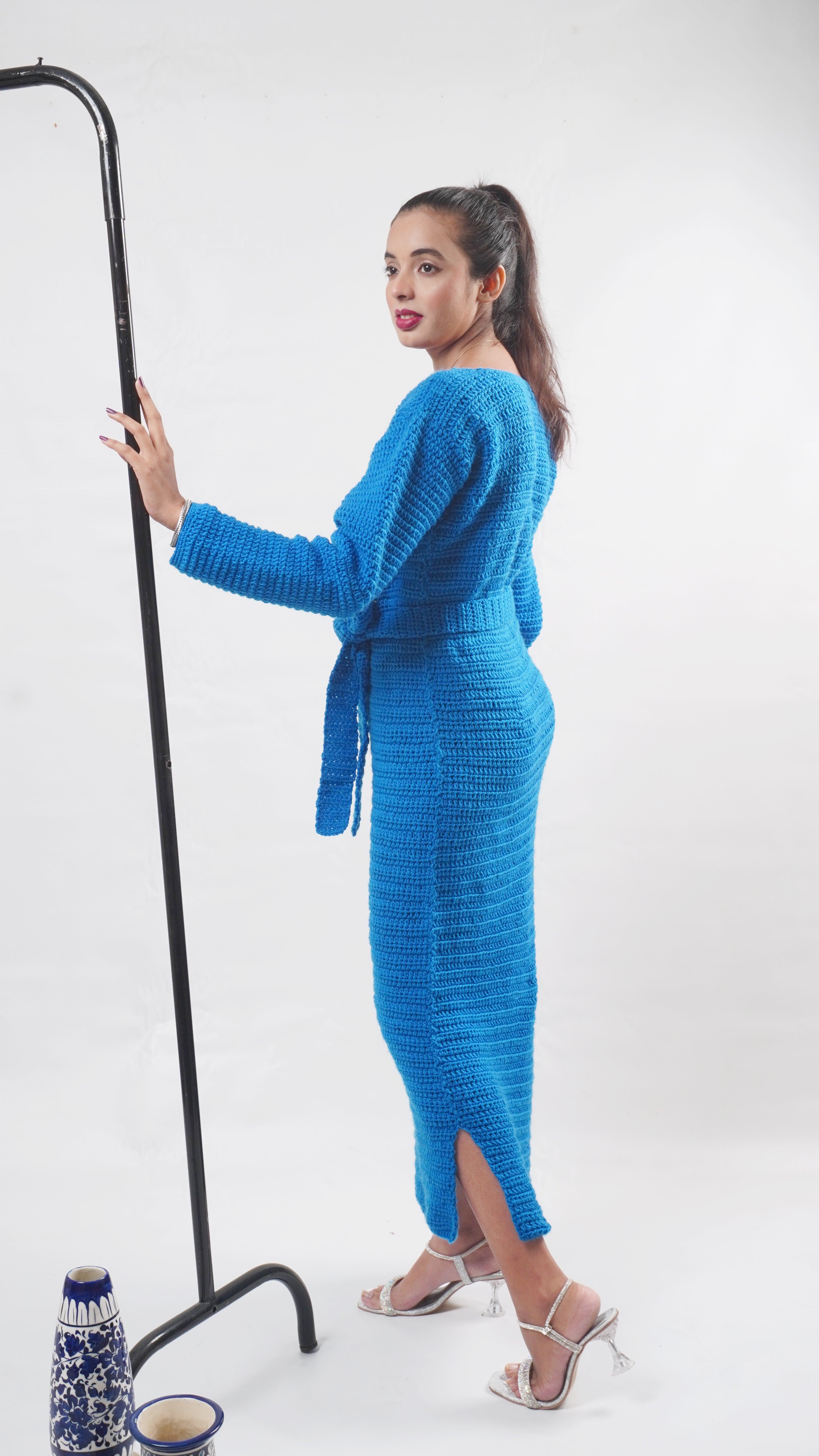 Azure Tie Knit Dress