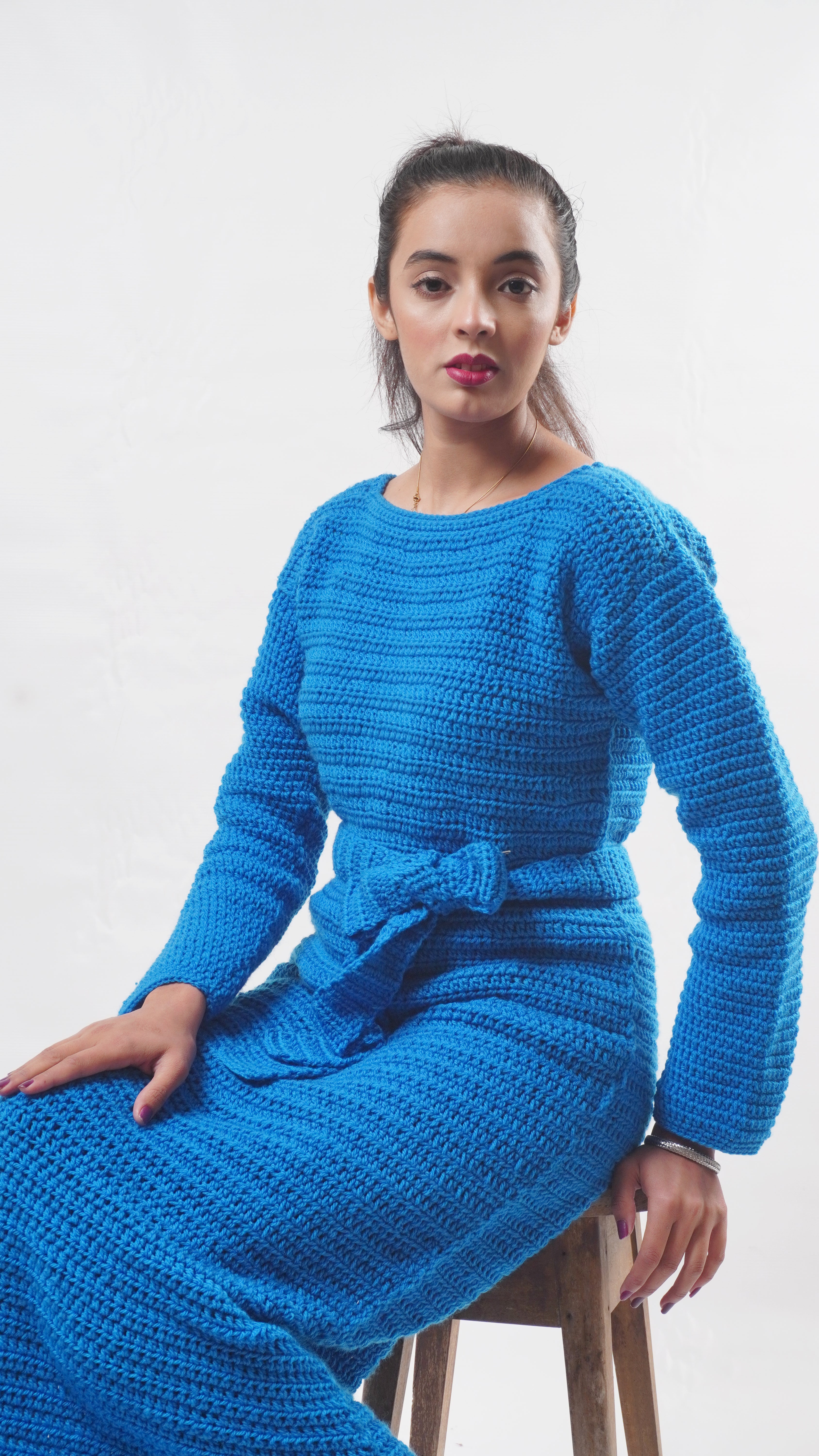 Azure Tie Knit Dress
